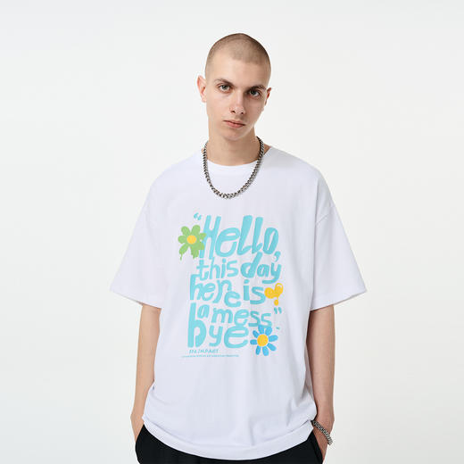 FPA(VENGETICE) 爱心雏菊字母印花T恤 国潮牌夏季潮流宽松情侣款T 商品图3