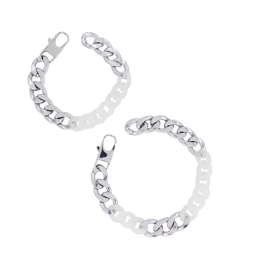 made by dizon 彩色古巴情侣手链套装 夜光荧光色送礼钛钢古巴链 商品图4