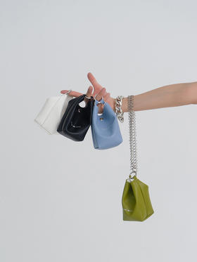 〖HIDDE NN OTES〗原创收纳袋 仿小羊皮牛油果色mini化妆数据线包