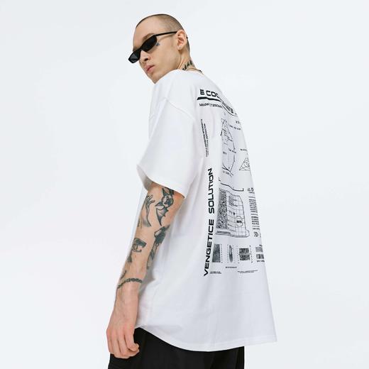 FPA(VENGETICE)宽松国潮大印花短袖 嘻哈图案男半袖T恤潮oversize 商品图1