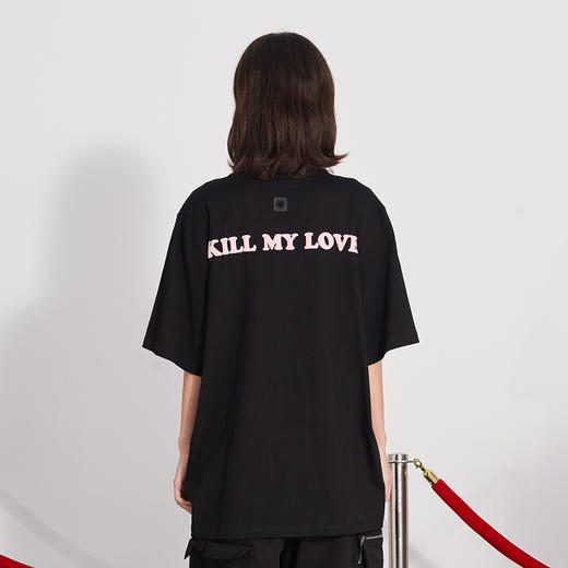 PCLP(PERCLIPS) 闪电爱心潮流印花短袖男国潮牌纯棉宽松半袖t恤男 商品图1