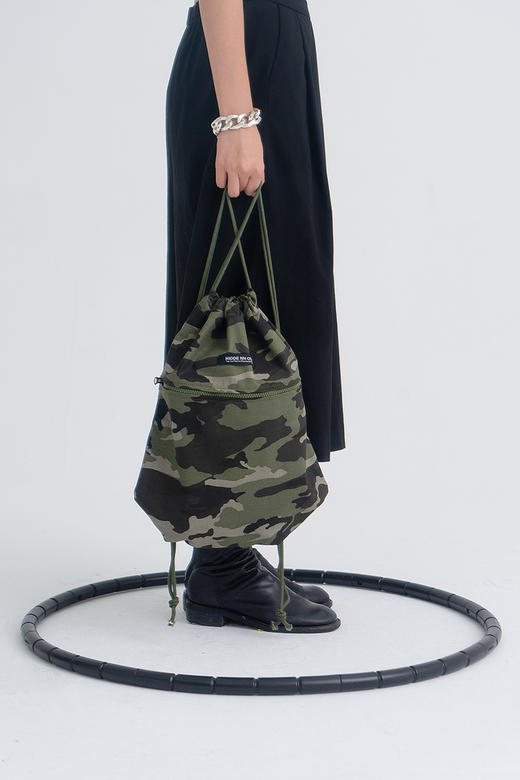 〖HIDDE NN OTES〗原创抽绳  迷彩束口袋双肩背包旅游户外 商品图1