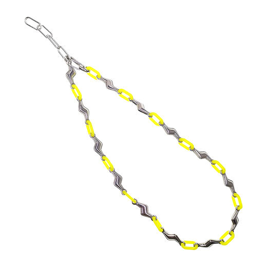 DIZON 小众设计锁链式工业机能项链 潮男钛钢荧光绿闪电锁骨短链 商品图4