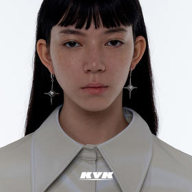 KVK十字架耳环高级感镶钻耳钉轻奢小众设计感简约耳坠耳饰品女潮