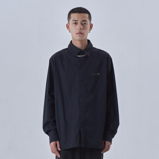 PCLP(PERCLIPS)白色日系衬衫男长袖国潮牌新疆棉休闲内搭打底衬衣 商品图1