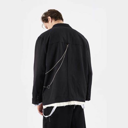 PCLP(PERCLIPS) 解构破坏西服 拼接男士休闲西装韩版潮流外套 商品图2