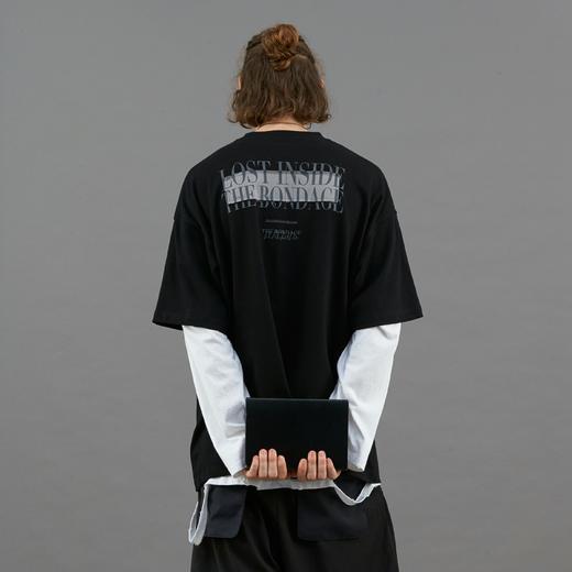 PCLP(PERCLIPS) 贴布破坏印花短袖 T恤TEE宽松国潮图案男潮流 商品图0