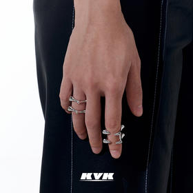 KVK戒指女时尚个性ins潮2021新款时尚几何开口指环高级感纪念饰品