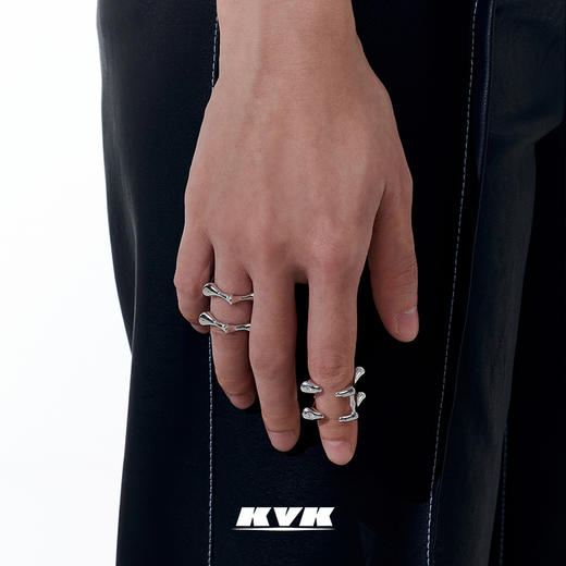 KVK戒指女时尚个性ins潮2021新款时尚几何开口指环高级感纪念饰品 商品图0