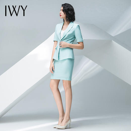 IWY/ 浅绿色西装裤子半裙套装CPS30 商品图11