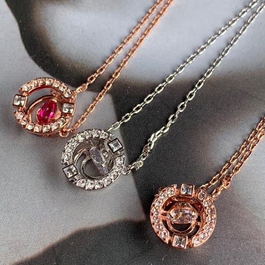 施家经典3色跳动的心时尚吊坠锁骨项链  送女友生日礼物 商品图3