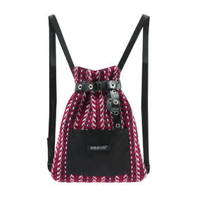 〖HIDDE NN OTES〗原创抽绳包 音乐节朋克街头潮酷呢子双肩包女