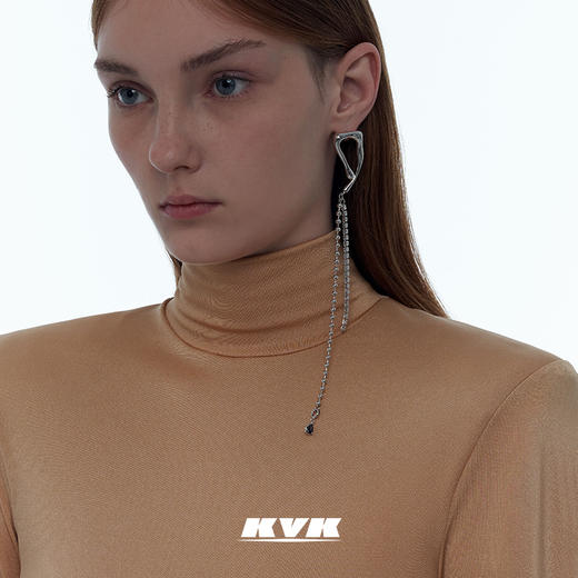 kvk2021新款毒液流苏不对称耳环小众设计长款高级大气流苏耳环 商品图2