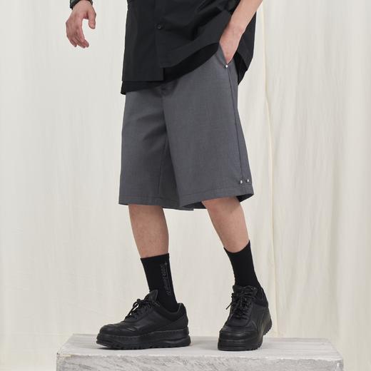 PCLP(PERCLIPS) 黑色西装短裤 夏季国潮流直筒中裤休闲五分西裤男 商品图1