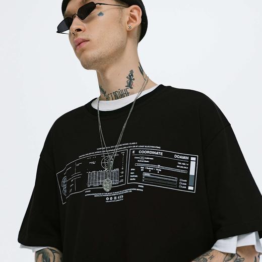 FPA(VENGETICE)宽松国潮大印花短袖 嘻哈图案男半袖T恤潮oversize 商品图2