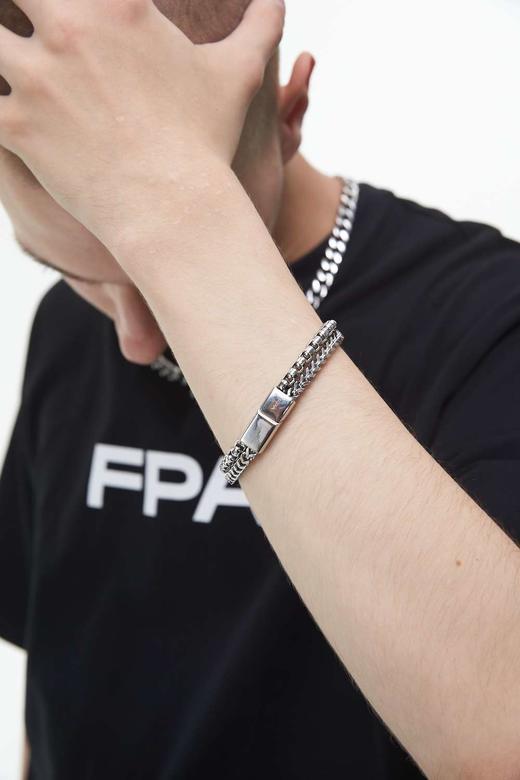 FPA(VENGETICE)IMPACT 中性亮面双层嘻哈手链 嘻哈国潮钛钢手饰品 商品图1