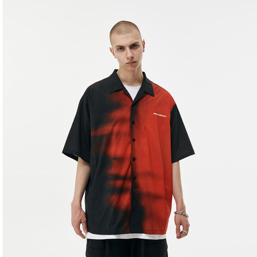 FPA(VENGETICE) 未来人像满印夏威夷短袖衬衫 国潮嘻哈街头宽松男 商品图0