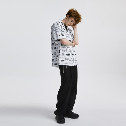 FPA(VENGETICE)夏威夷印花短袖衬衫 街头宽松嘻哈男国潮牌半袖衣 商品图3