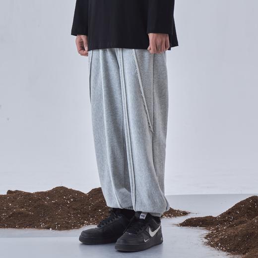 PCLP(PERCLIPS)针织宽松束脚卫裤国潮牌潮流百搭灰色休闲运动长裤 商品图1