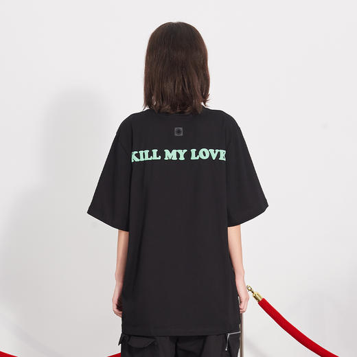 PCLP(PERCLIPS) 闪电爱心潮流印花短袖男国潮牌纯棉宽松半袖t恤男 商品图3