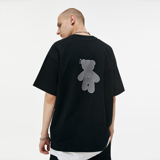 FPA(VENGETICE)反光小熊印花短袖T恤 国潮牌夏季情侣装宽松半袖男 商品图1