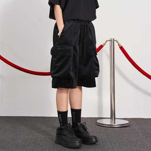 PCLP(PERCLIPS) 口袋刺绣丝绒短裤 商品图2