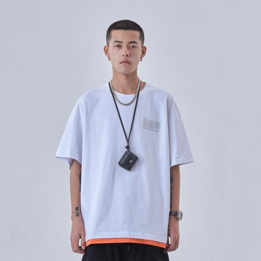 PCLP(PERCLIPS) 短袖t恤男纯棉夏季国潮牌圆领印花港风宽松半截袖 商品图2