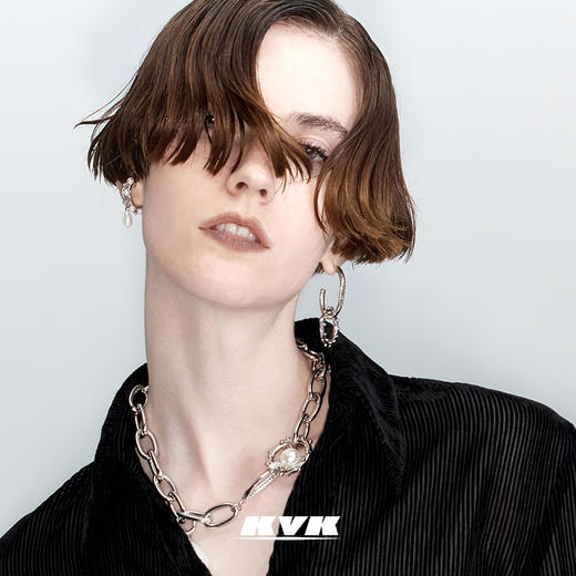 KVK珍珠项链女锁骨链2021年新款小众设计感高级感链子冷淡风饰品 商品图0