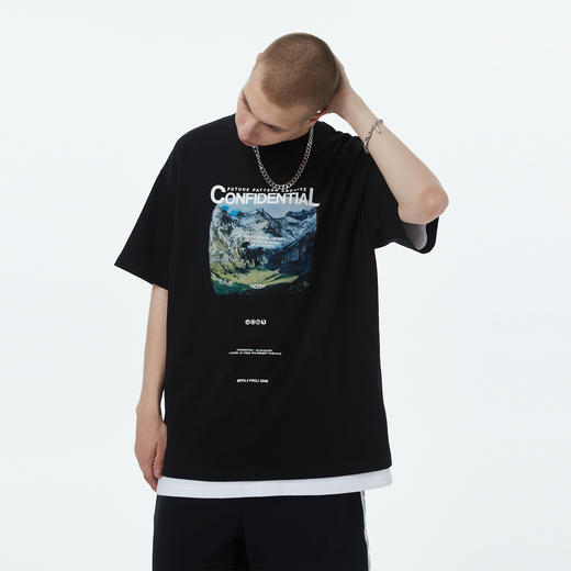 FPA(VENGETICE) 第二地球短袖印花T恤 国潮牌嘻哈宽松街头半袖男 商品图3