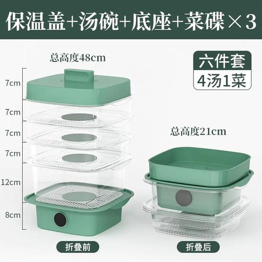 AWSY-GL0021新款家用温度显示饭菜收纳多层透明防尘保温菜罩 商品图4