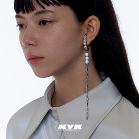 KVK耳环2021年新款潮ins长款流苏耳坠高级感饰品气质耳针时尚耳饰