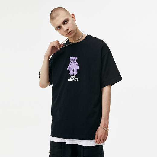 FPA(VENGETICE) 破烂小熊印花短袖T 潮流印花国潮牌宽松圆领夏季 商品图0