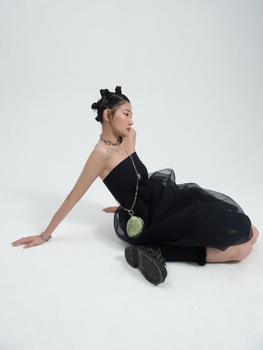 〖HIDDENNOTES〗原创设计 复古绿毛绒零钱包蝴蝶链爱心口红耳机包 商品图0