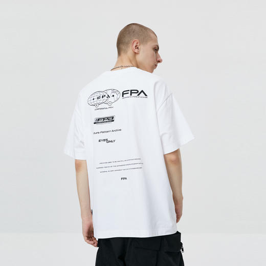 FPA(VENGETICE) 圆领印花短袖国潮牌夏季宽松纯棉黑色半截袖T恤男 商品图3