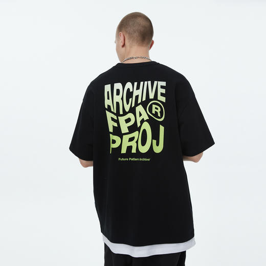 FPA(VENGETICE) 扭曲字母排版印花短袖 国潮牌嘻哈宽松街头T恤男 商品图1