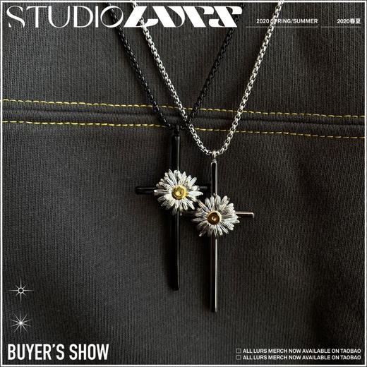 【LURS官方店铺】国潮十字架雏菊项链男小雏菊项链女小众设计情侣 商品图2