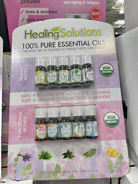 🇺🇸Healing Solution 有机精油套装套装10瓶装，每瓶10ml！是精致礼物首选！