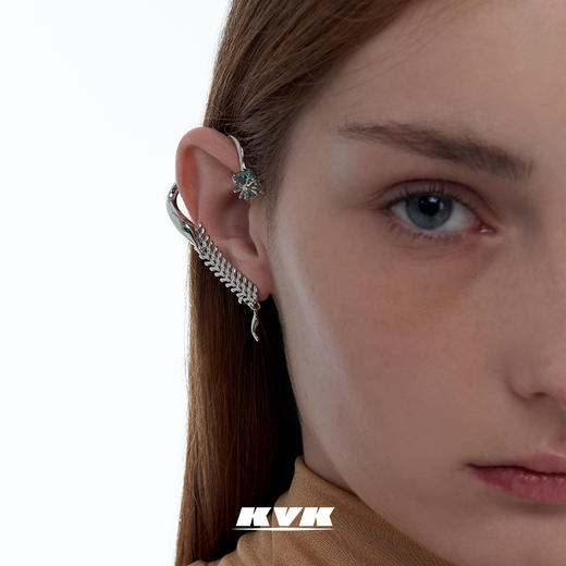 KVK简约气质925银环骨耳挂耳夹小众设计感绕耳式耳挂无耳洞耳夹 商品图2