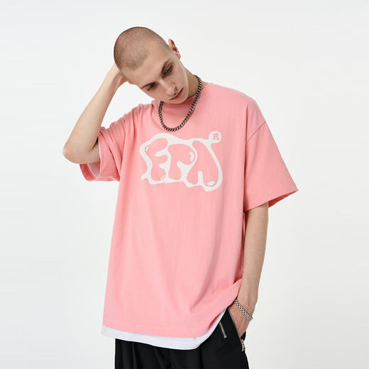 FPA(VENGETICE) 泡泡字体印花短袖 国潮牌夏季潮流宽松情侣款T恤 商品图1