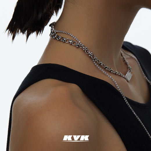KVK2021年新织线流动组合项链女小众设计高级气质简约锁骨链颈链 商品图3