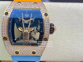 理查徳米勒 Richard Mille 满天星系列 新山羊座 镶满钻壳身 搭载原装进口机械机芯更突显了这块腕表的运动风格