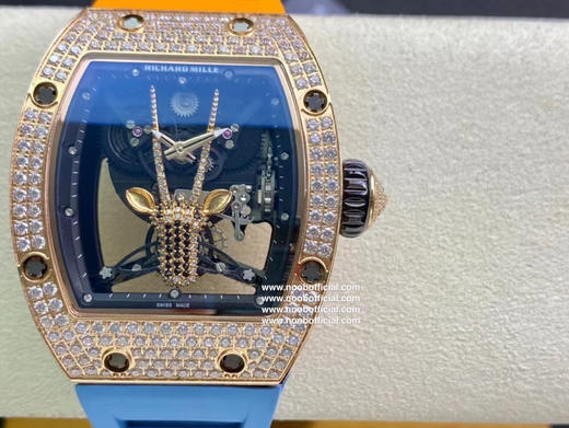 理查徳米勒 Richard Mille 满天星系列 新山羊座 镶满钻壳身 搭载原装进口机械机芯更突显了这块腕表的运动风格 商品图0