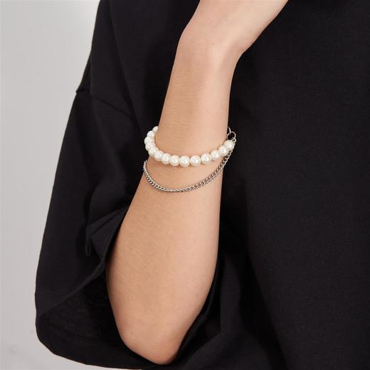 PCLP(PERCLIPS)  古巴珍珠双链条手链 商品图0