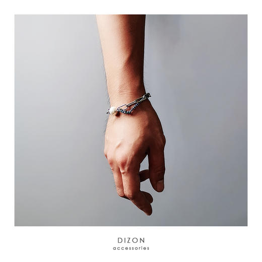 DIZON 双层珍珠幻彩钛钢ins手链 小清新极细放敏感情侣多层手链韩 商品图1