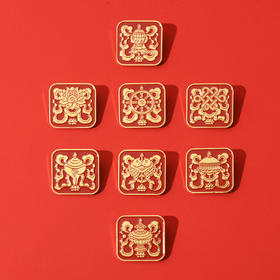 胸针 八圣吉祥徽——吉祥八宝