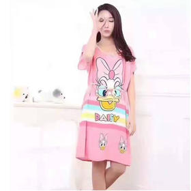 【17.9元/件】婷丝宇卡通女士夏季绵绸睡裙（1216564）（花型随机）