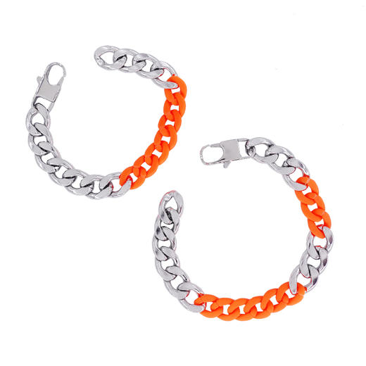 made by dizon 彩色古巴情侣手链套装 夜光荧光色送礼钛钢古巴链 商品图0