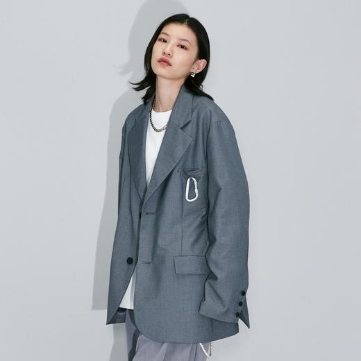 PCLP(PERCLIPS) 挂扣西装 宽松简约休闲韩版潮流西服外套 商品图2