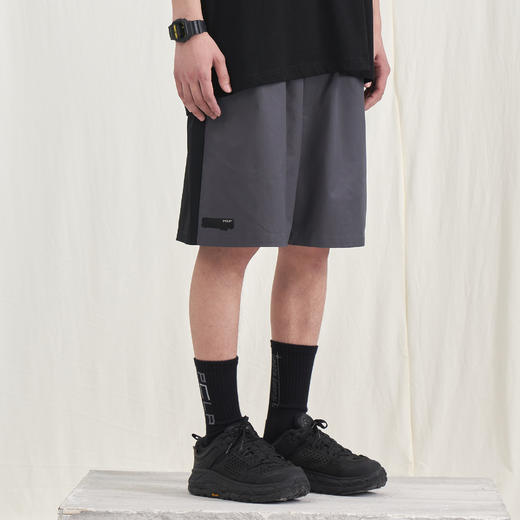 PCLP(PERCLIPS) 烫唛撞色机能短裤夏季国潮流直筒中裤休闲五分裤 商品图0