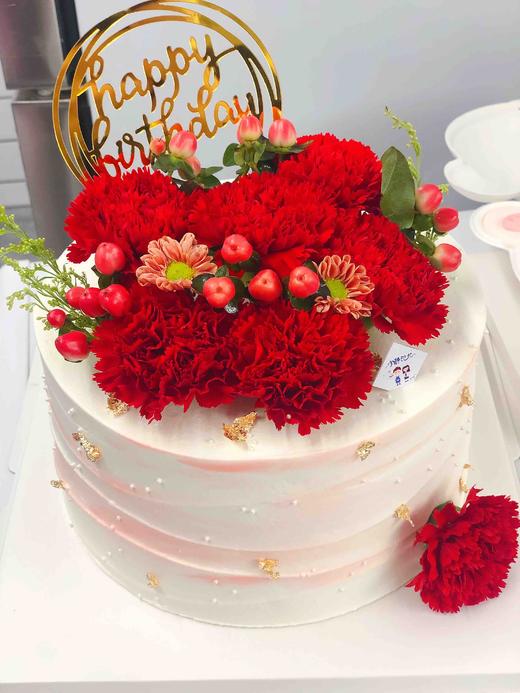 康乃馨鲜花奶油蛋糕 下单前请仔细阅读商品详情 商品图0